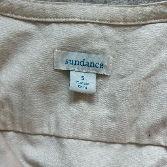 Sundance by Anthropologie 100% Cotton All Natural Neutral Cream Buckle Vest - Picture 6 of 7